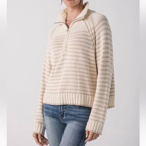 BRAND NWT!!! Cute quarter zip striped sweater